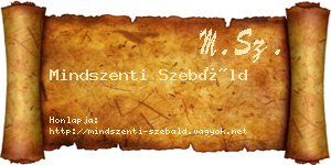 Mindszenti Szebáld névjegykártya